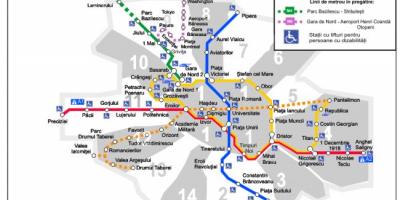 Bukarest metroa mapa