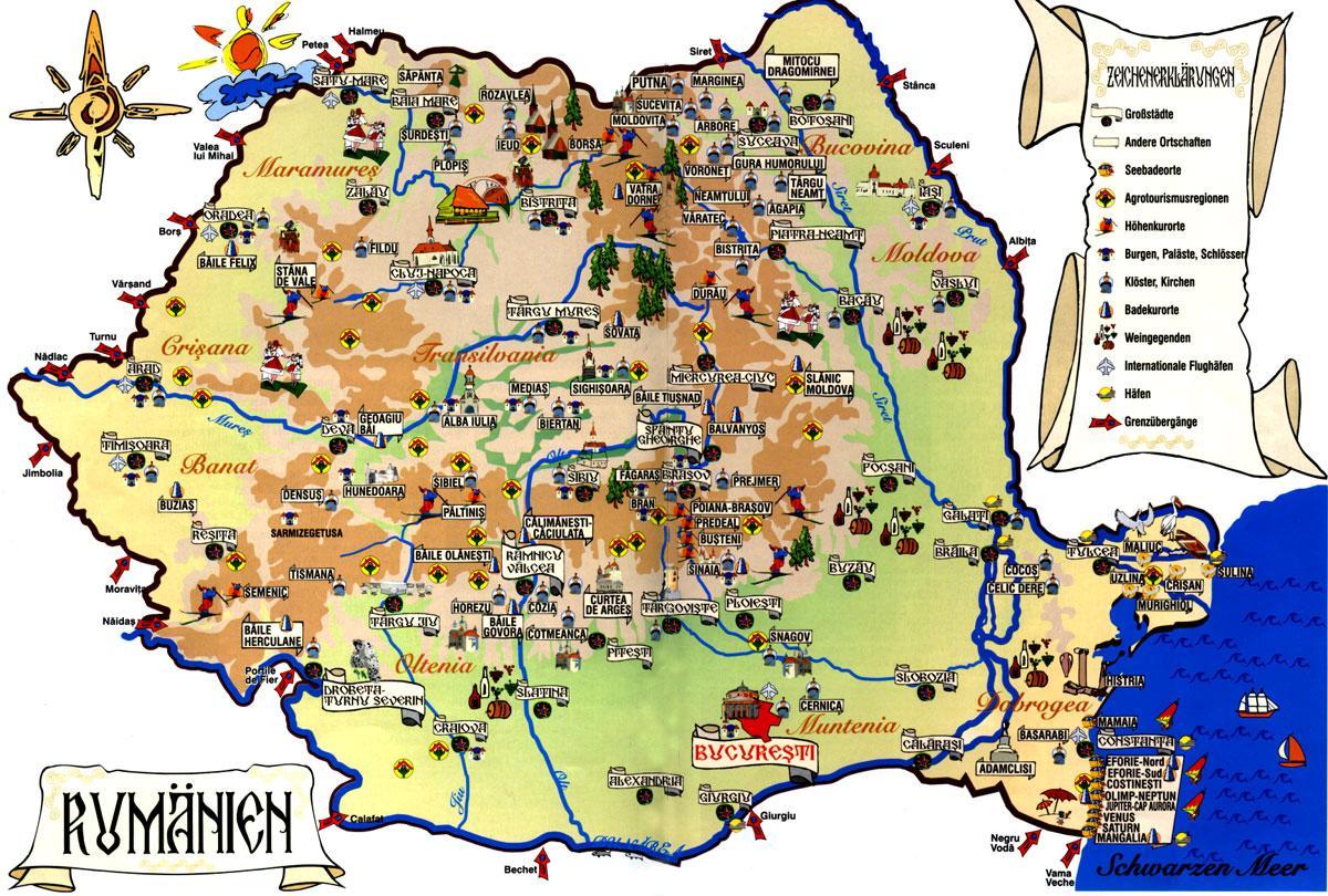 bukarest ibilbideak mapa