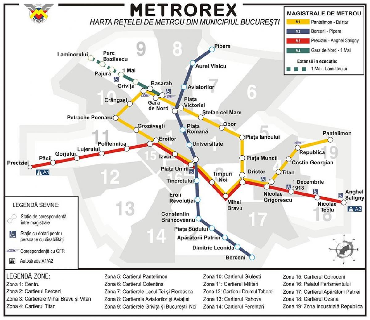 metro mapa bucuresti in