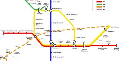Metro mapa bukarest errumaniako